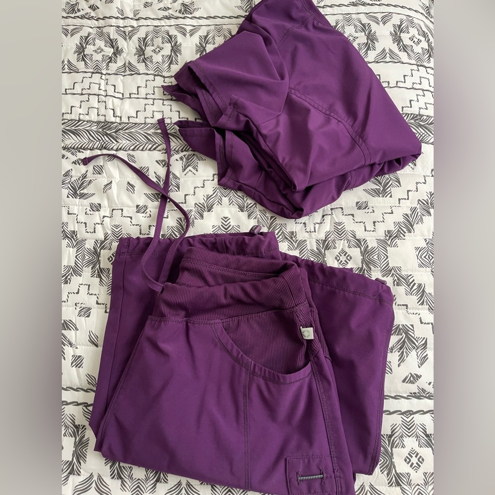 Purple Cherokee infinity scrub set